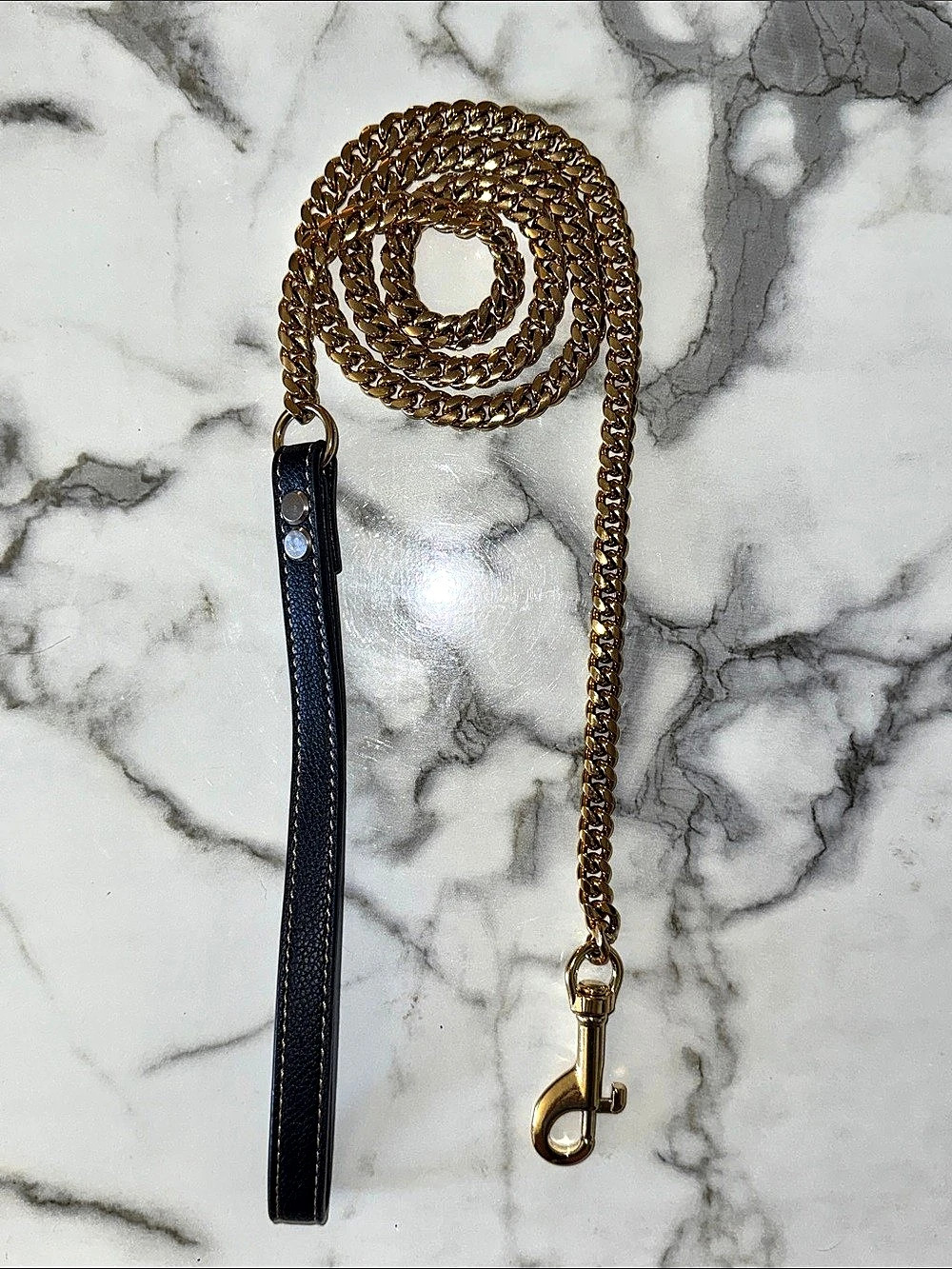 Gold Chain Dog Leash